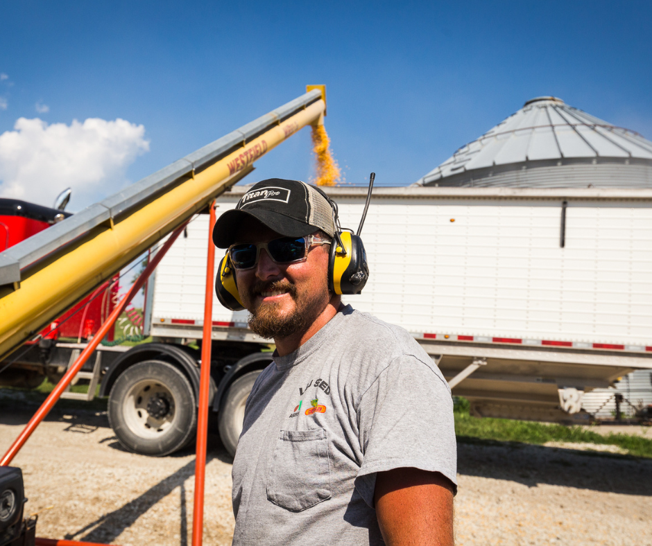 Man in hearing protection