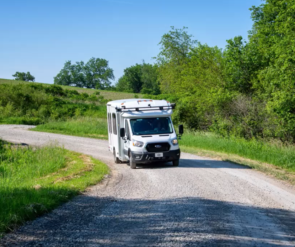 FarmSafe photo sizing e12 ADS vehicle on gravel